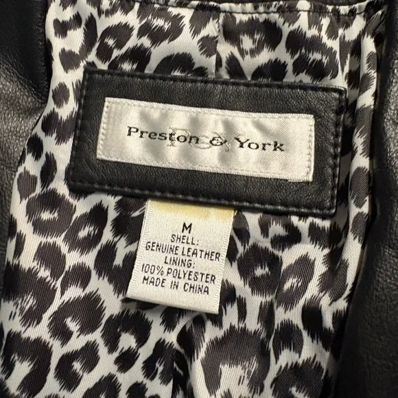Preston & York Classic Black Leather Jacket - Picture 11 of 11